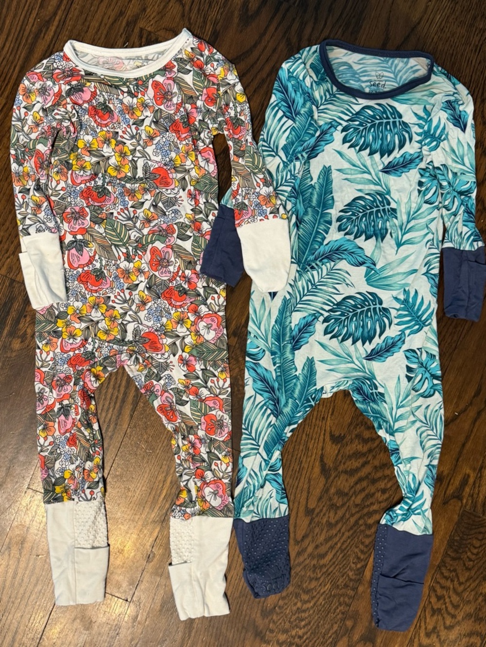 Simple Seed baby footie pajamas organic bamboo cotton blend